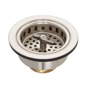 Pch-5027-bn Signature Hardware Kitchen Sink Basket Strainer With Wing Nut Stopper 3-1/2 Inch Cast Brass Body And