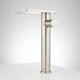 Sh449025bn Signature Hardware Single Lever Monobloc Basin Mixer In Lead Free Material - 6 Inch Supply Flex Lines