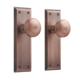 Sh552123orb Signature Hardware New York Privacy Interior Door Set - Brass No Backset Oil Rubbed Bronze