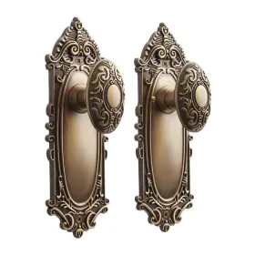 Sh552126mb Signature Hardware Victorian Privacy Interior Door Set - Brass No Backset Matte Black