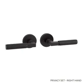 Eh.ro.2625.20.r.blk-nb-n Signature Hardware Sh552158sblk - Straight Knurled Solid Brass Privacy Interior Door