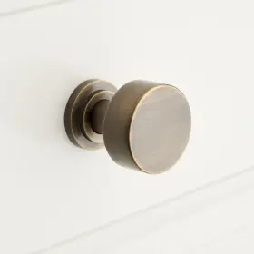 Sh553066abs Signature Hardware Eh5461.11/4.abs - Colmar Brass Cabinet Knob 1-1/4 Inch Antique