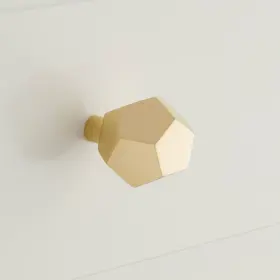 Sh55328spb Signature Hardware Pentagon Brass Knob - Polished Laquered