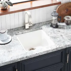 Shgr1b1616wh Signature Hardware 17 Inch Totten Granite Composite Undermount Prep Sink - White