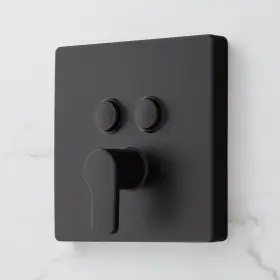 Shhb8040mb Signature Hardware Hibiscus Simple Select 2-way Pressure Balance Shower Trim - Matte Black