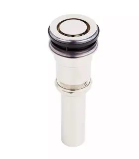 Shld100zbn Signature Hardware Pop-down Bathroom Sink Drain With Overflow - Polished Nickel