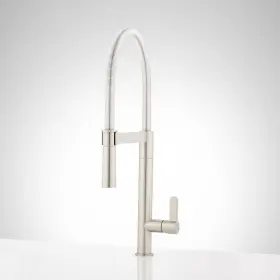 Shxcoc100zss Signature Hardware Ocala Single-hole Kitchen Faucet With Pull-down Spring Spout - Stainless Steel