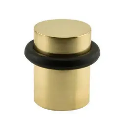 Stp-352-pb Signature Hardware Solid Brass Contemporary Flat Top Doorstop - Polished