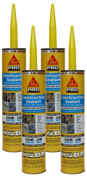 B0d992vjtx Sika 10.1oz Tan Polyurethane Caulk Adhesive - 4-pack Commercial Grade
