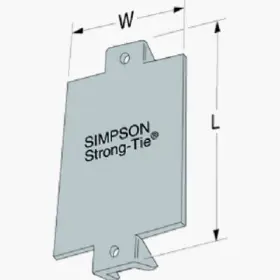 Simpson Strong Tie 044315760006 100 Pack Nail Stop 1.5 X 3- Inch Ns1