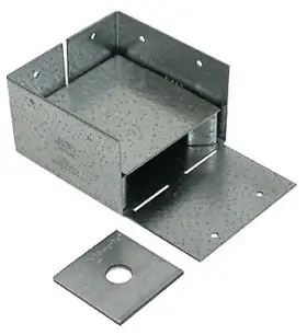 Abw44z Simpson Strong Tie 10 Pack Adjustable Post Base 1- Inch Stand Off Ht. 16-gauge Steel 4x4-