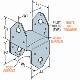 Bc4z-r Simpson Strong Tie Z-max 4x4 Post And Beam Connector Steel