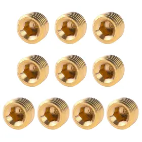 554308 Sliverdew 1 Yasrhlap 10 Pcs 1/4 Inch Npt Male Pipe Plug Fitting Set Brass Hex Counter Sunk Plugs For C