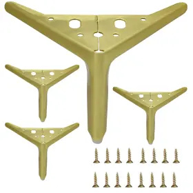 B0cj966lwd Smaxcn 4.7 Inch Brushed Gold Metal Furniture Legs Set Of 4 For Cabinet Sofa Dresser