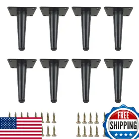 B0db5cr9wj Smaxcn 8pcs 6 Inch 15cm Matte Black Metal Furniture Legs Straight Cabin