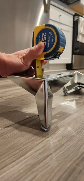Smaxcn B0dj7bdbyw 8x 4 Inch Shiny Chrome Metal Furniture Legs Table Set Of 8 Triangle