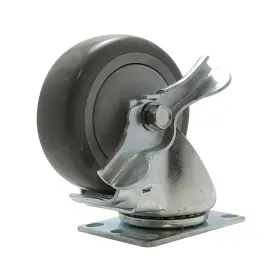 Slac4sbp Snap-loc Caster 4 Inch Swivel Brake 375 Lb Polyurethane Standard Plate 2-3/8 X 3