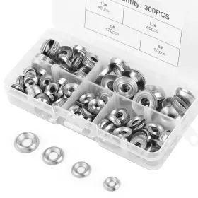 Us-bxgdq-486 Sopoloray 300 Pcs Stainless Steel Countersunk Finish Washers Set Assortment Of