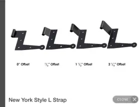 Hr-112-lh Southern Shutters Co. New York Style Black Shutter Hinge Set 1 1/2 Inch Offset