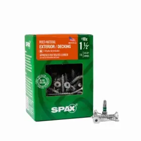 Spax 4191670500404 #10x1-1/2 Inch Exterior Flat Head Wood Deck Screws Construction Torx T-star Plus 12