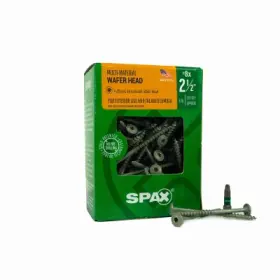 Spax 4281670400604 #8x2-1/2 Inch Exterior Wafer Head Wood Deck Screws Construction Torx T-star Plus 12