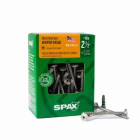 Spax 4281670500604 #10x2-1/2 Inch Exterior Wafer Head Wood Deck Screws Construction Torx T-star Plus 7