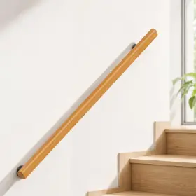 Sptzqury 042326737126 Wooden Stair Handrail Single Piece Handrails Complete Kit With Metal Bracke