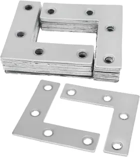 Cw2008260007 Sscon 20pcs Stainless Steel Flat L Shape Repair Brackets Metal Fixing Pla
