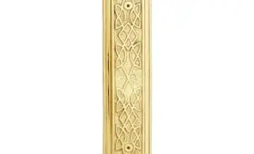Sh-b00103-pl Stallion Hardware Polished Brass 9.5 Inch Push Plate - Durable Solid Door Trim Protects