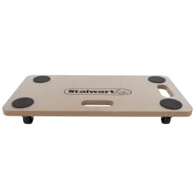 M550109 Stalwart Wheeled Movers Dolly 400 Pound Capacity 22 X 11 Inch Wooden Roller Move Heavy
