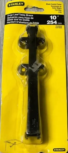 S730-550 Stanley 645745 National Hardware 1956 Drop Leaf Support In Black 10 Inch