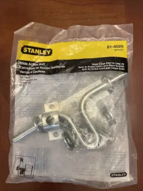 81-4020 Stanley New Slide Action Gate Bolt Sp1271 Zinc Plated Steel