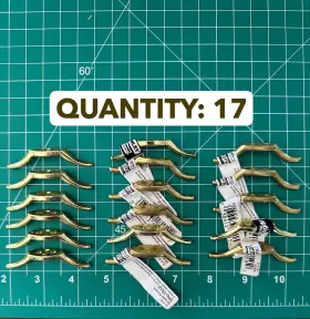 N223-313 Stanley Nos 17-pack Lot National Hardware 2-1/2 Inch 35lb Rope Cleats Brass
