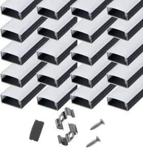 Hu-xi-115 Starlandled Aluminum Black Channel 20pack 3.3ft/1m For 16mm Wide Strip Profile