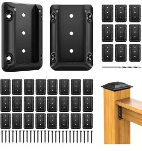 Bc60 Steel Dn Mate 57 Pcs Deck Railing Bracket Connectors For 2x4 Actual 1.5 Inch X3.5