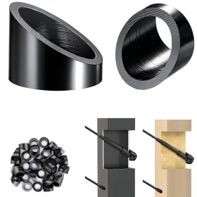 Hdx10 Steel Dn Mate 30 Pack 3/8 Inch Id Black Angle Washers For Cable Railing Stair 316l Stainless S