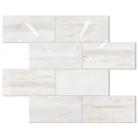 06dt08 Stickgoo Subway Tile Peel And Stick 12.6 Inch X 10.6 Faux Eurasian Wood Marble