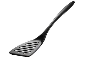 3541-bk Strendier Gourmac Black Melamine 12.5 Inch Slotted Turner