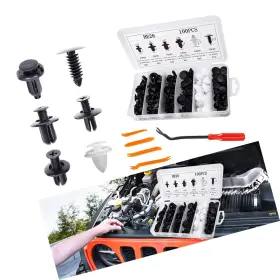 Strendier 663899274237 100 Pcs Car Bumper Clips 6 Popular Sizes Retainer Kit With 5pcs Pry T