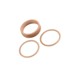 Kc241011005712for Strendier 10 Pcs 32mm X 38mm 1mm Copper Flat Washer Gasket Sealing Ring For Car Screw