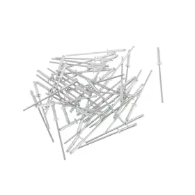 Tuca241231000139 Strendier Dome Head Large Flange Blind Rivets Silver Tone 50 Pcs 2.4mm Grip Diameter 10
