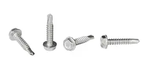 Hex-zin1010-100 Strong-point #10 X 1ftft Hex Washer Head Self-drilling Tek Screw Zinc Plated Steel 1 Inch Long