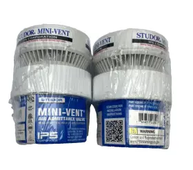 20341 Studor 20340/20341 Lot Of 2 Ips Mini-vent Air Admittance Valve For 1-1/2 Inch And Pipes