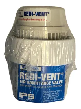 20353 Studor Redi-vent Sewer Vent Adapter With Pvc - Air Admittance Valve White