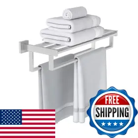B0fqjgb9yp Stwwo Double Towel Bar 24 Inch Racks For Bathroom Wall Mounted