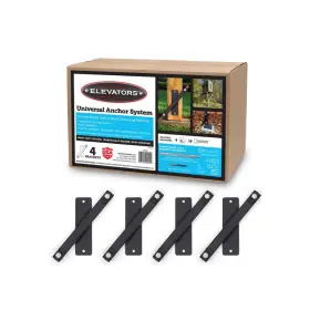Summit Outdoors 897909000190 Elevators Universal Anchor System With Us Steel Heavy-duty Brackets Set Of 4