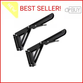 Ulsmc00015 Sumnacon Sturdy Folding Shelf Brackets - Heavy Duty Metal Triangle Table Bench F