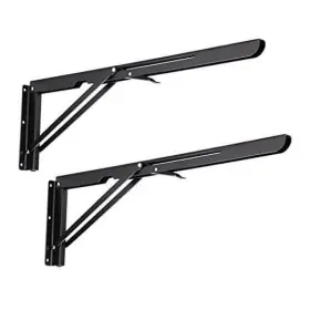 Ulsmc00476 Sumnacon 2 Pcs Sturdy Folding Shelf Brackets - Heavy Duty 20 Inch Black