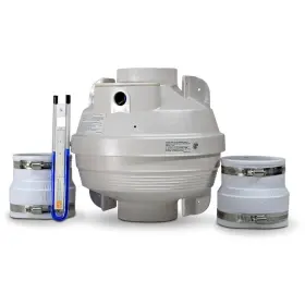 Rdk04-3 Suncourt Radon Mitigation Fan Kit 4 Inch With To 3 Couplers And Air Pressure