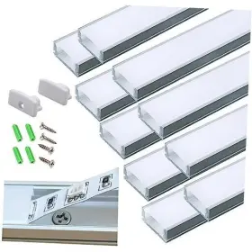 Sunny Wood 799513883957 Pack Pre-drilled Countersunk Hole 3.3ft Led Strip U Channel Diffuser 10